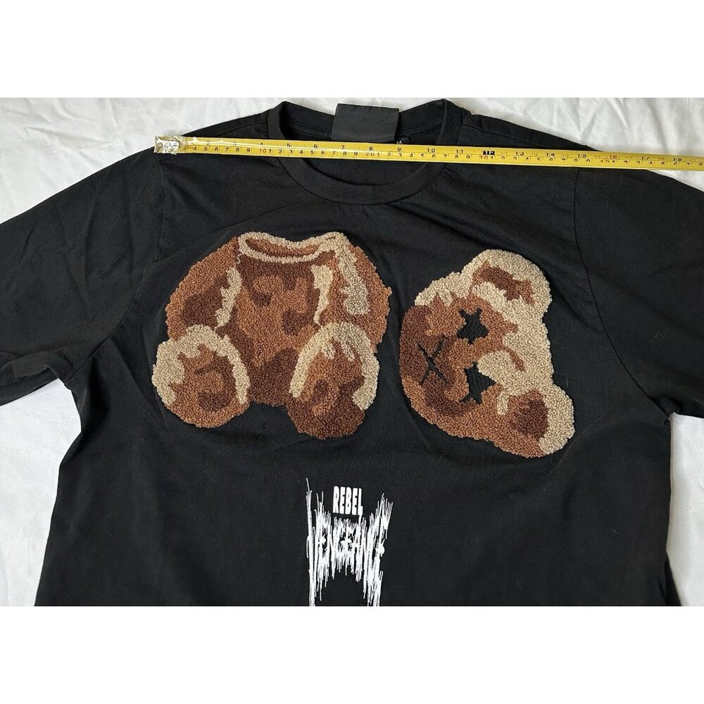 Rebel vengeance Teddy bear Men’s T-shirt Black y2k M - Picture 6 of 7